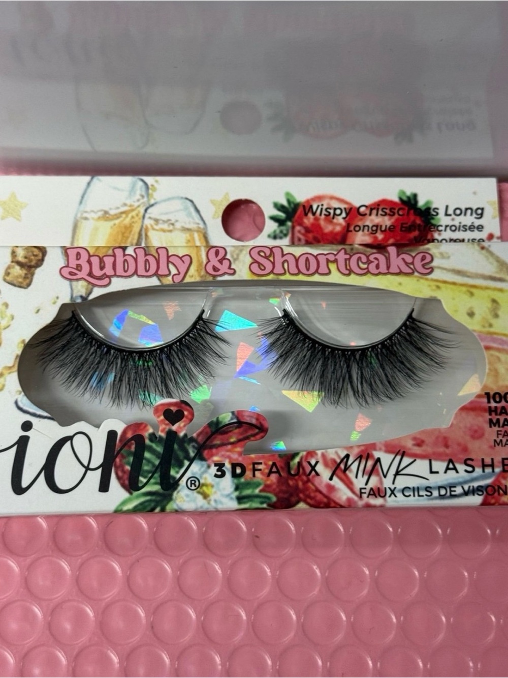 Bubbly & Shortcake Wispy Crisscross Long 3D Faux Mink Lashes - Black